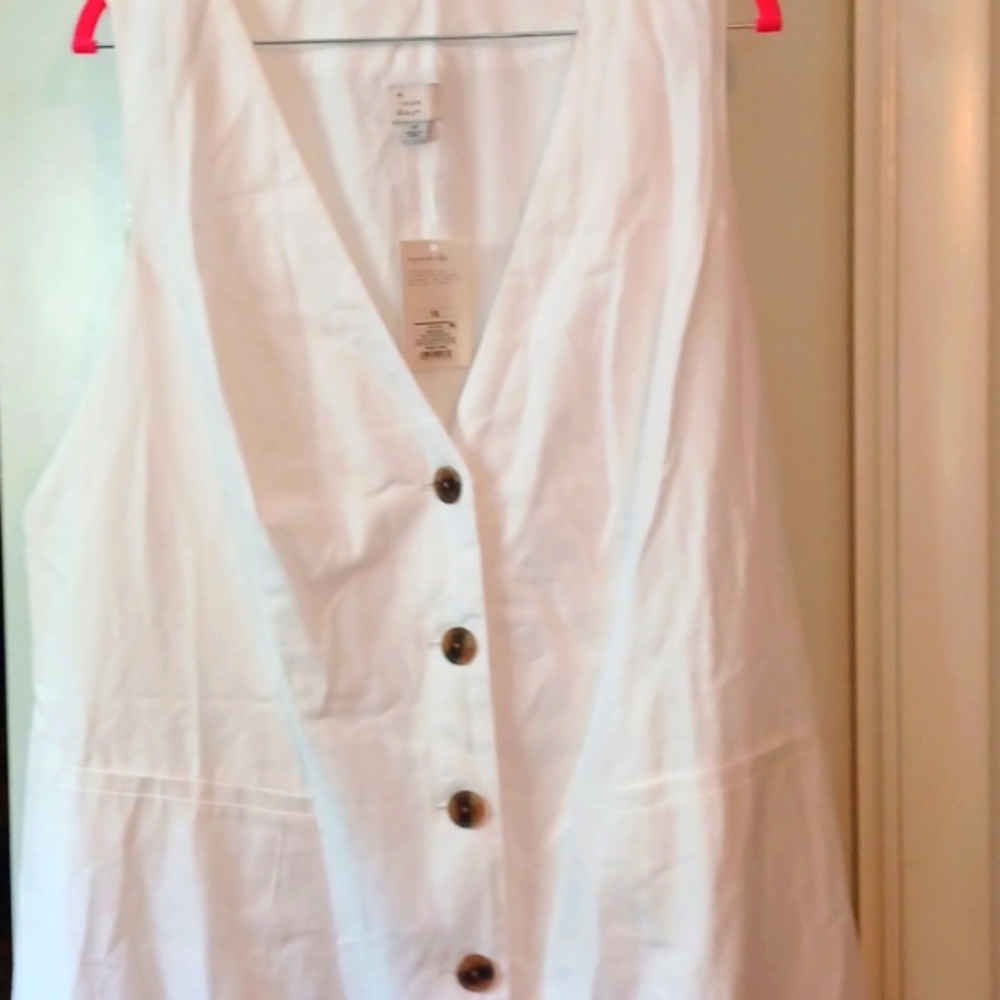 *NWT* A New Day White Mini Vest Dress Sz 1x - Picture 6 of 6